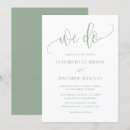 Search for calligraphy wedding invitations Sage green