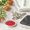 Search for black and red monogram key rings Minimalist
