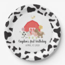 Search for farm birthday plates Cow