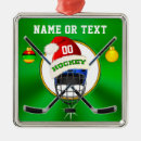 Search for ice hockey christmas tree decorations Santa