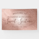 Search for sweet 16 birthday banners Rose gold