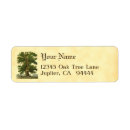 Search for oak trees return address labels Vintage