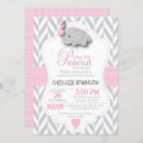 Search for pink and grey elephant baby shower invitations Mother to be