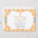 Search for orange christening invitations Christian