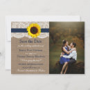 Search for sunflower wedding save the dates Country
