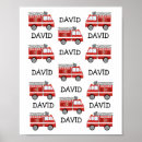 Search for fire truck nursery art Baby shower
