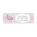Search for pink grey return address labels Baby shower
