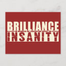 Search for intelligence horizontal postcards Genius