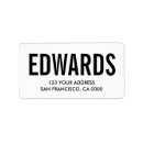 Search for cool return address labels Black