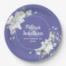 Search for floral wedding plates Bride and groom names