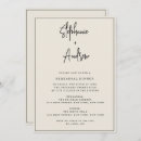 Search for cream rehearsal dinner invitations Modern