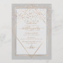 Search for gold border birthday invitations Glitter