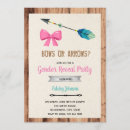 Search for arrow gender reveal invitations Baby shower