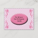 Search for hair salon appointment cards Girly