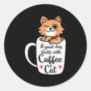 Search for cat coffee stickers Cute