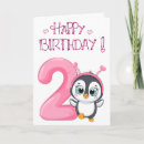 Search for cute 2nd birthday cards Penguin