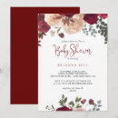 Search for burgundy and pink baby shower invitations For her