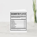 Search for badminton birthday cards Athlete