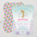 Search for pink mermaid baby shower invitations Under the sea