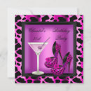 Search for martini 21st birthday invitations Pink
