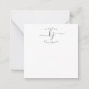 Search for monogram square note cards Minimalist
