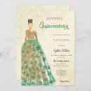 Search for emerald green quinceanera invitations Gold