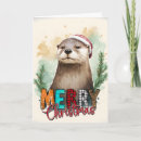 Search for otter christmas cards Santa