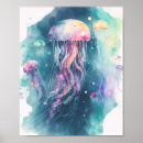 Search for jellyfish posters Watercolor
