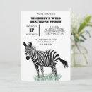 Search for zebras invitations Jungle animals