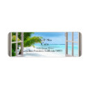 Search for beach scene return address labels Palm trees