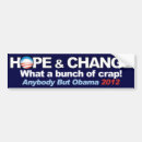 Search for hope and change bumper stickers Tea party