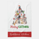 Search for christmas cat tea towels Cute