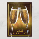 Search for mans 75th birthday invitations Gold