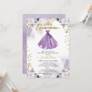 Search for purple unique quinceanera invitations Floral