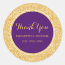 Search for purple and gold wedding stickers Glitter