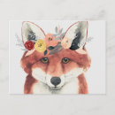 Search for flower fox postcards Animal