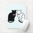 Search for cute pets mouse mats Black and white cat