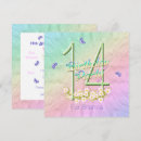 Search for girls 14th birthday invitations Colourful