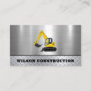 Search for backhoe business cards Construction