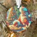 Search for chocolate chip cookie christmas tree decorations Santa