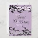 Search for purple 19th birthday invitations Floral