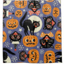 Search for black cat halloween shower curtains Vintage