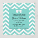Search for aqua blue square invitations White