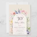 Search for floral 30th birthday invitations Wildflower