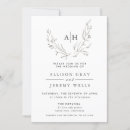 Search for monogram wedding invitations Floral