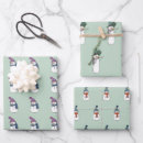 Search for snowman wrapping paper Green