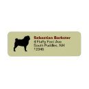Search for pug return address labels Dog