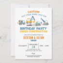Search for vehicles birthday invitations Close the road