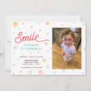 Search for happy face birthday invitations Pink
