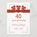 Search for 40th wedding anniversary invitations Rose
